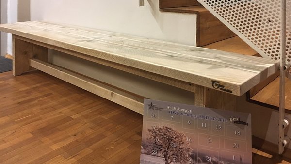 Bauholz-Bank eingezogene Wangen | Klassiker |Bauholzmöbel | timber classics | Ascheberg